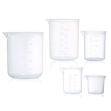 Bicchieri graduati in plastica multiuso 50ml 100ml 250ml 500ml 1000ml Misurini trasparenti